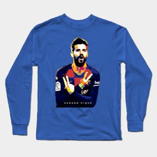 Gerard Pique Pop Art Long Sleeve T-Shirt